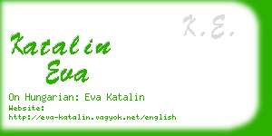 katalin eva business card